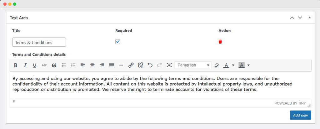Defining The Title And Custom Text 