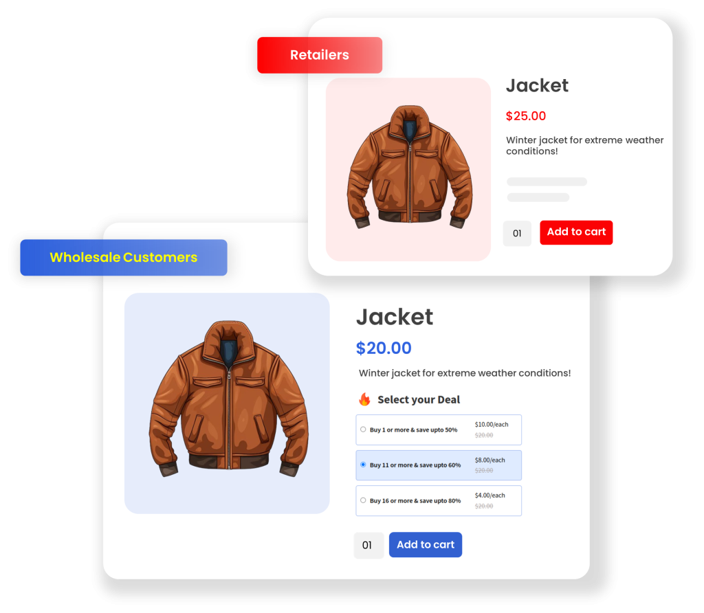 Add different types of prices for different customer