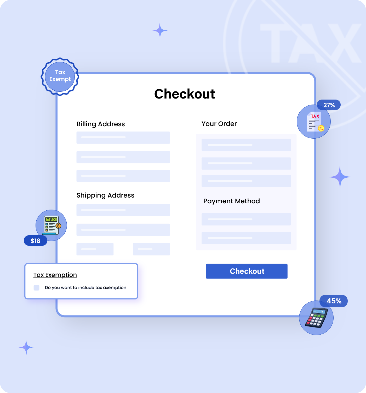 Auto Tax Removal or Checkout Option
