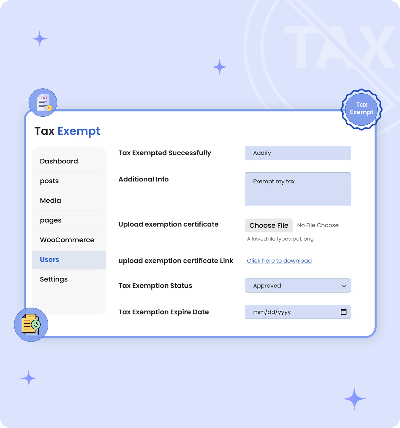Accept or Reject Exemption Requests
