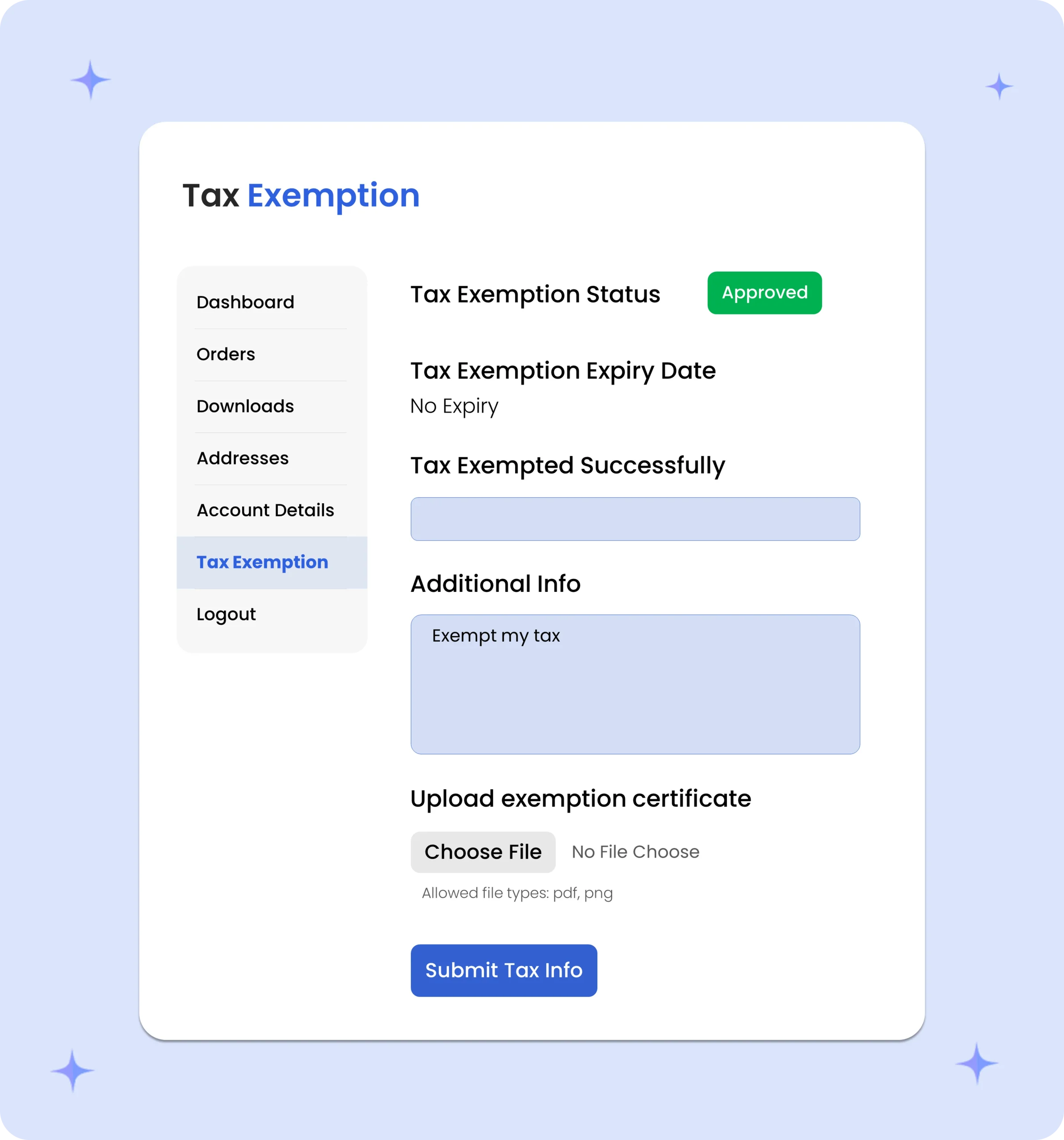 tax exempt in b2b for woocommerce