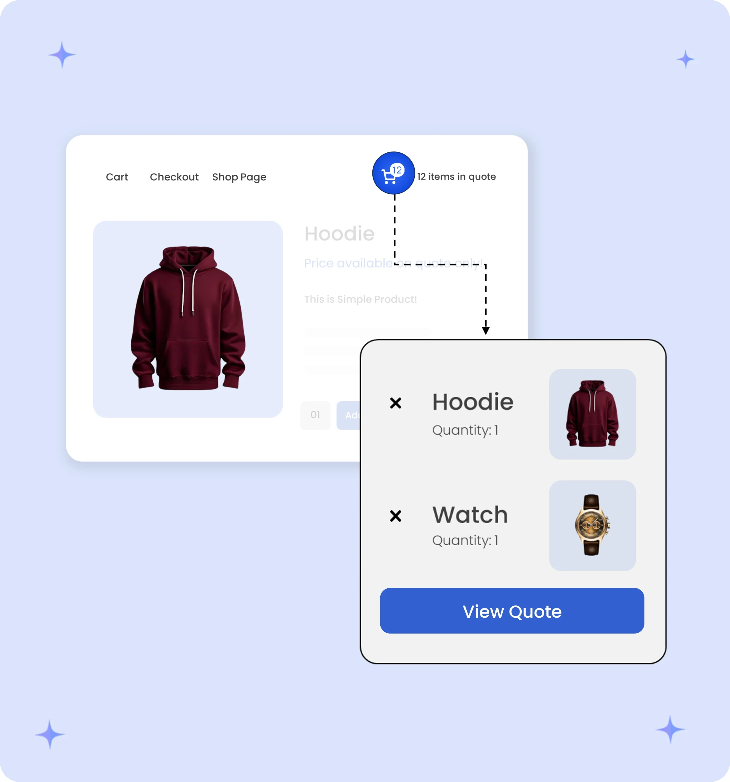 quote cart in woocommerce b2b